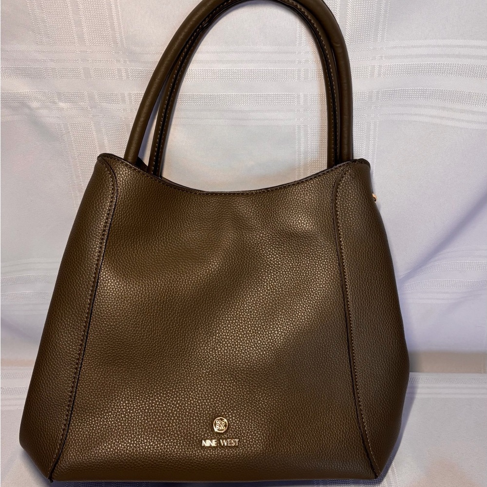 Nine West Etta Jet Set carryall bag in olive green